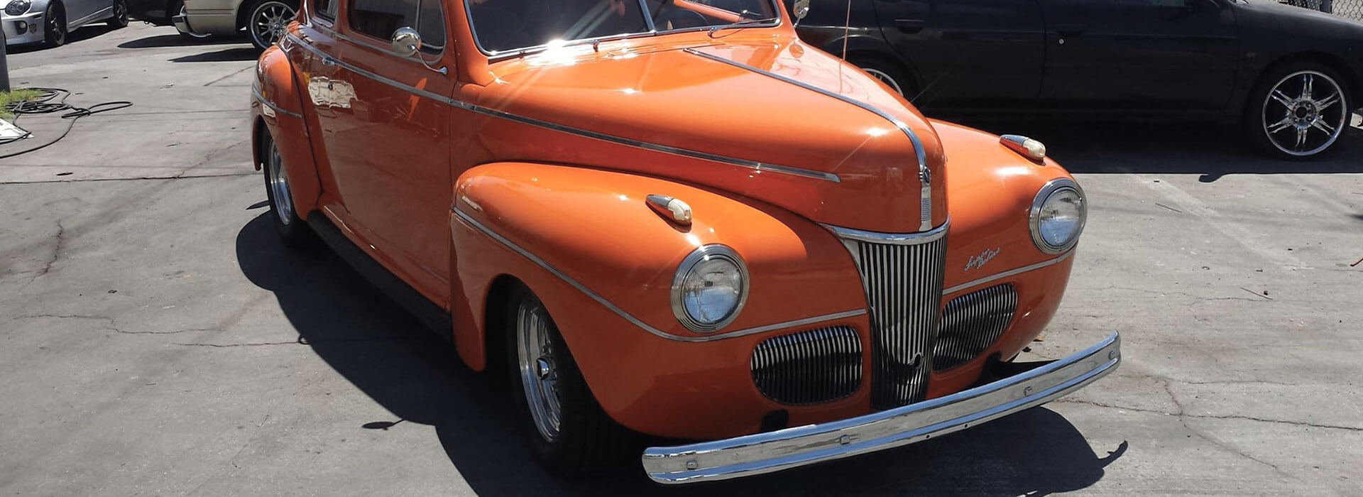 Orange old car